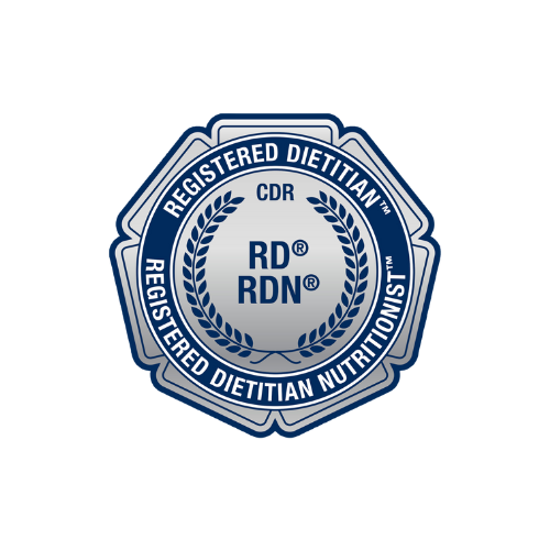 Registered Dietitian Nutritionist Commission on dietetic register or CDR board Certification Badge