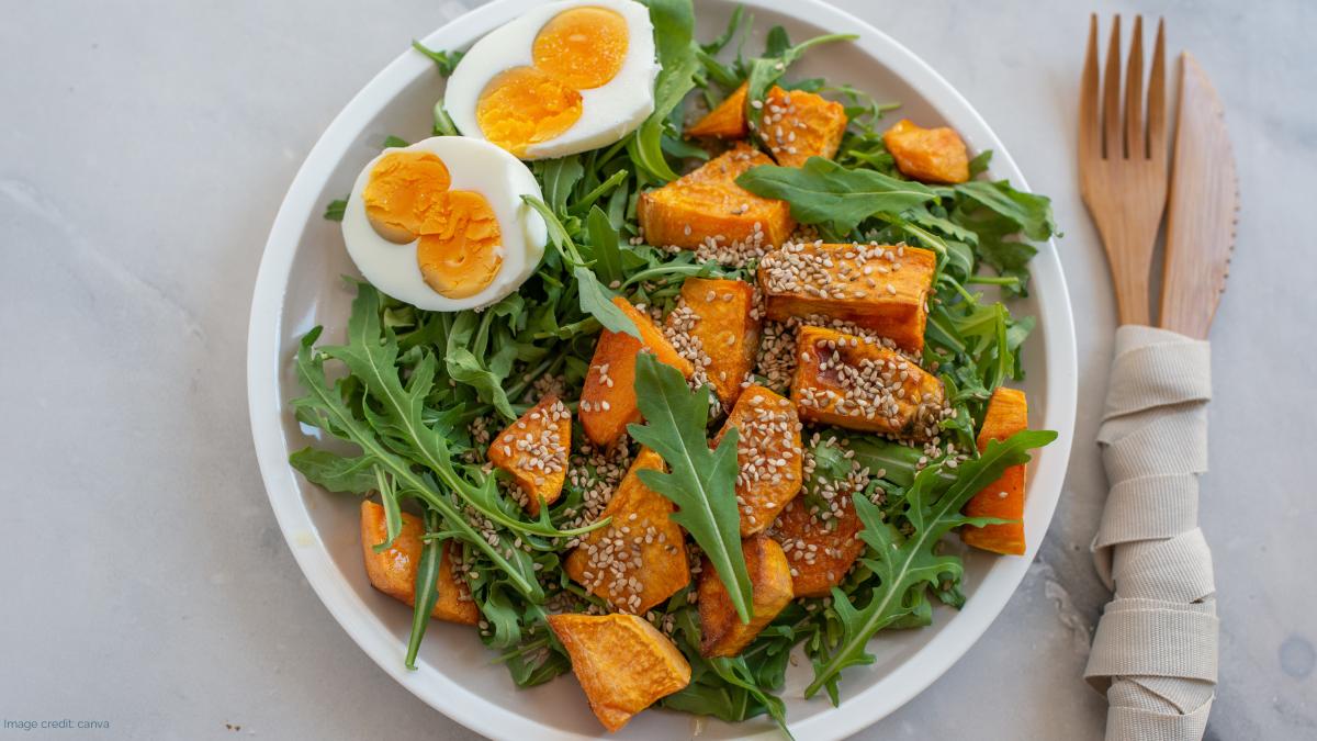 sweet potato pecan salad blog post featured image